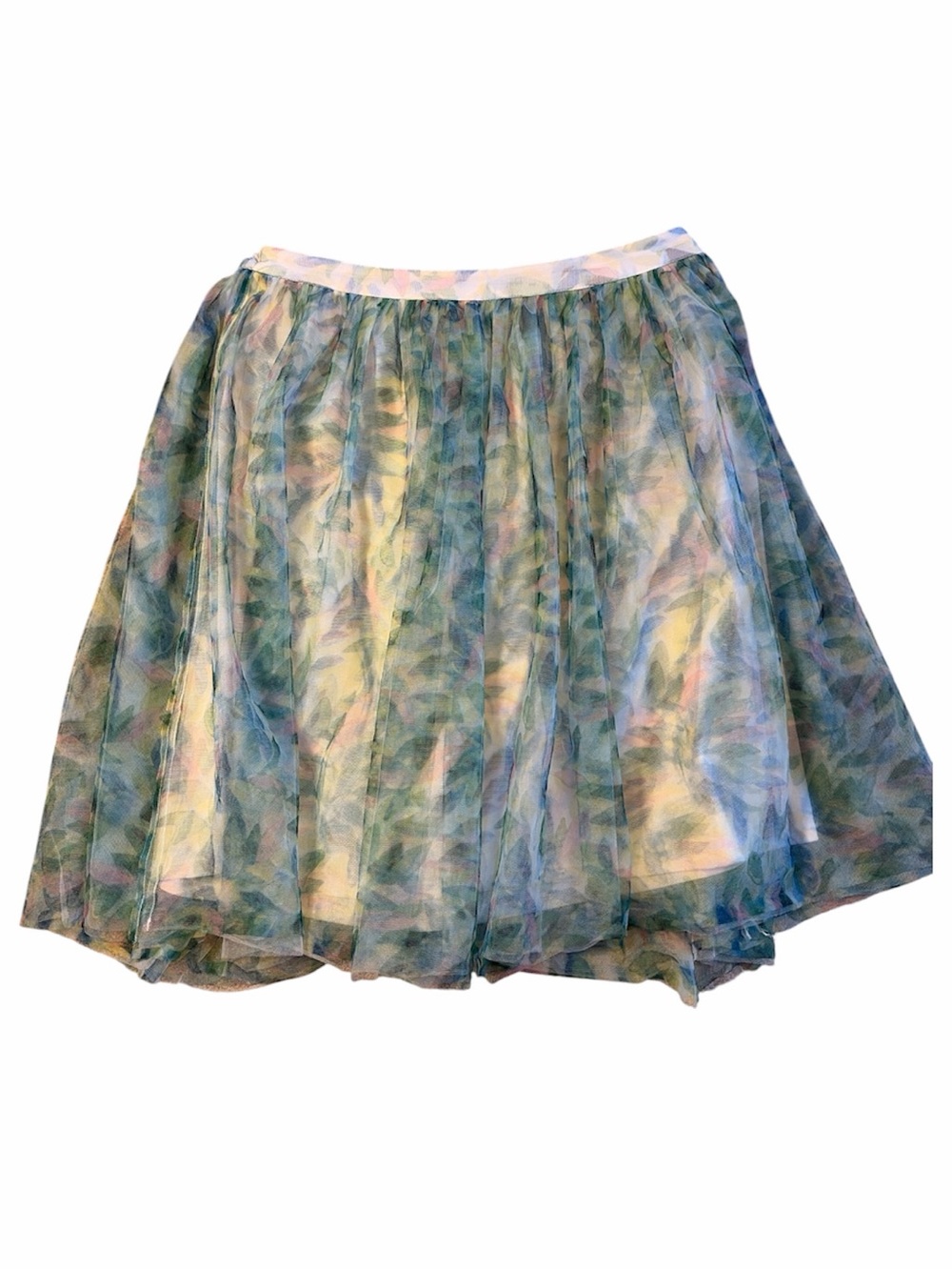 LC Lauren Conrad Disney Cinderella Tulle Floral Skirt Size Large Pastel Midi